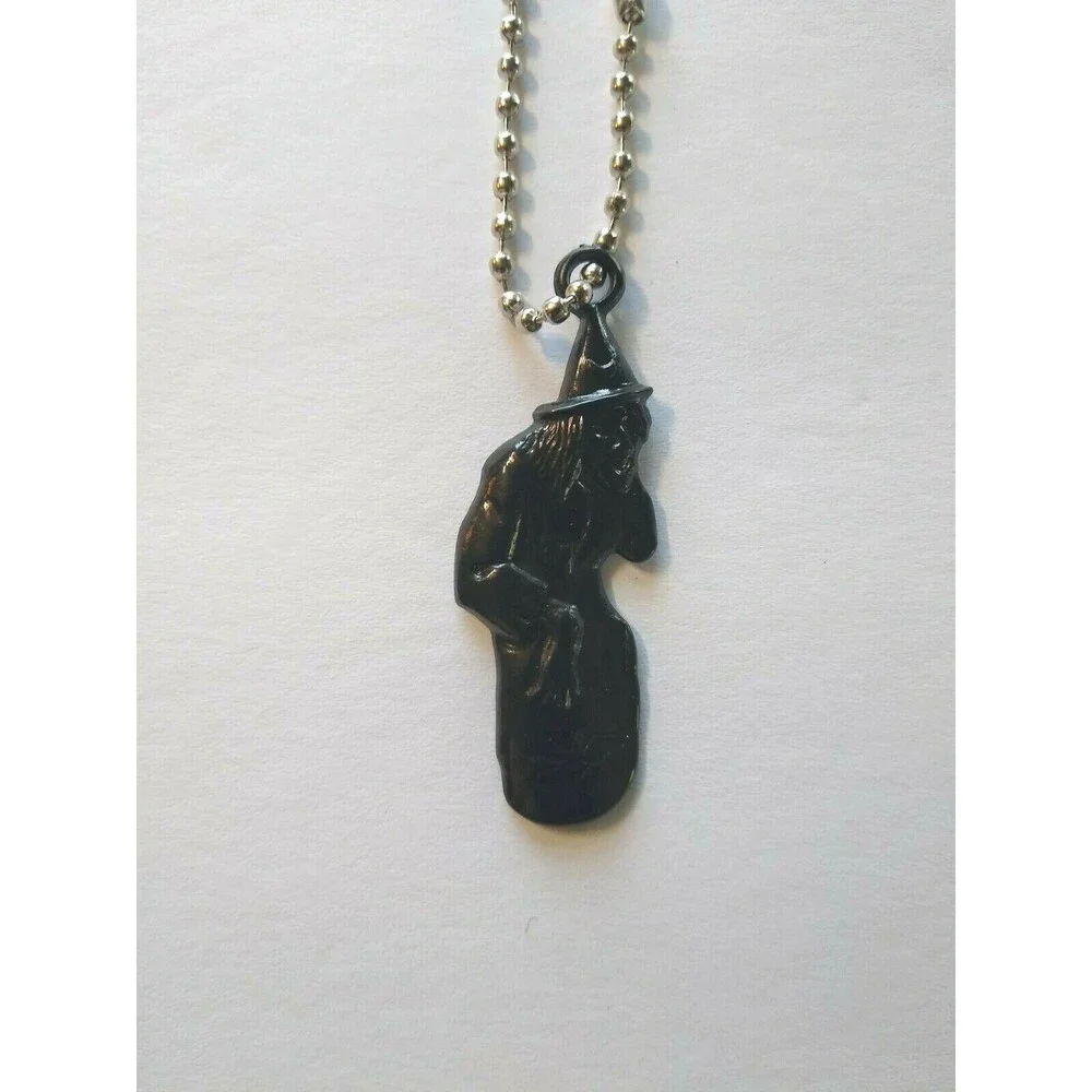 Halloween Plastic Witch Keychain Charm Gothic Spooky Gift Black Creepy Vintage